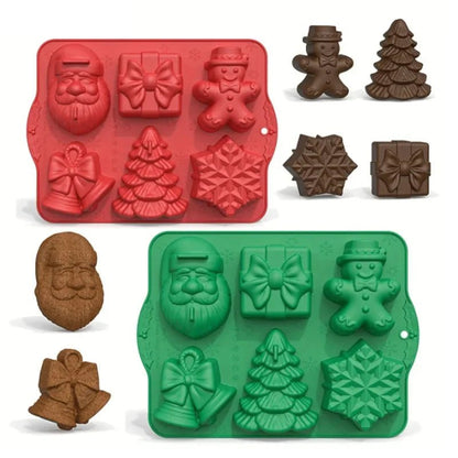 SANTASHAPE – Non-stick baking molds with Santa Claus, snowman & Christmas tree designs