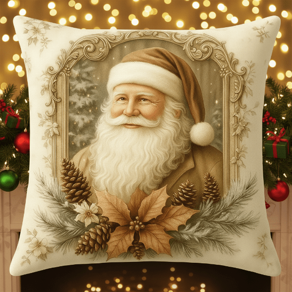 SNOWBOW – Festive velvet cushion covers with vintage Christmas motifs