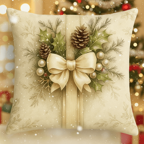SNOWBOW – Festive velvet cushion covers with vintage Christmas motifs