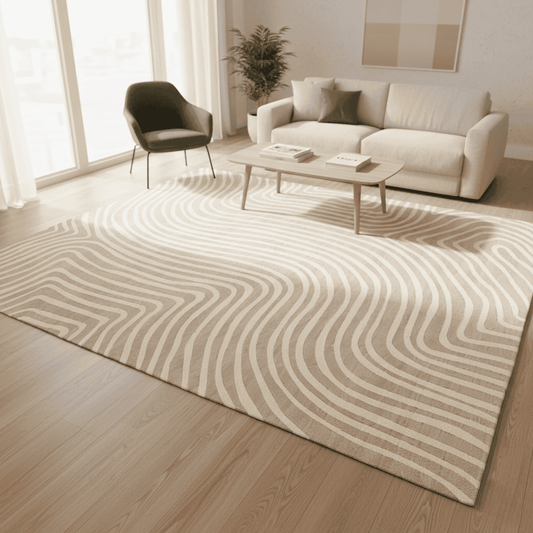 BEIGEHAVEN – Modern washable rug with soft texture
