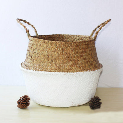 RUSTICZEN – Handmade Bamboo Willow Basket Foldable Storage as Plant Basket for Home