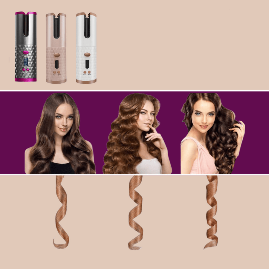 Cordless Hair Styler - Cordless curling iron for shiny & healthy curls