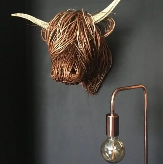 Highland Art – Rustic Cow Head Wall Decoration for a Unique Home