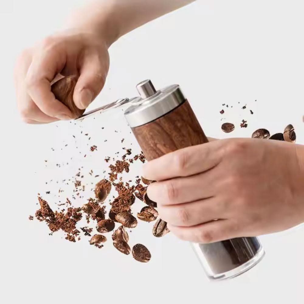 GrindMate – Portable Wooden Coffee Grinder for Coffee and Spices