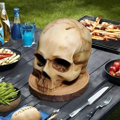 Gothic Skull Knife Holder - Handmade knife holder with skull design for up to 7 knives