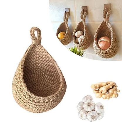 Nestoria – Hanging Jute Basket for Kitchen Storage