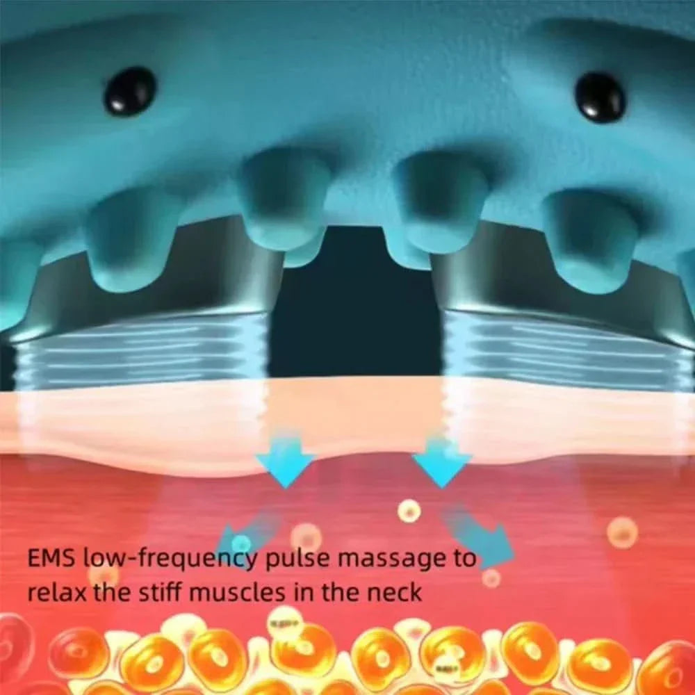 Flexease Neck Massager - EMS neck massager with acupressure & traction for pain relief