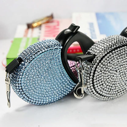 SPARKPAW – Luxury Retractable Leash with Rhinestones for Small Dogs & Cats