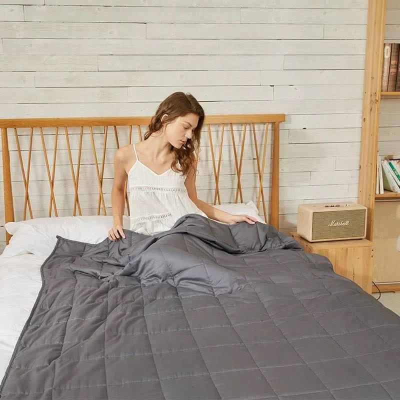 CalmiBlanket – Premium Cotton Weighted Blanket for Better Sleep