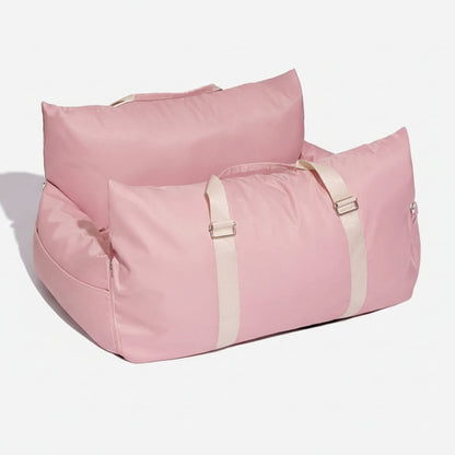 ComfyRide Dog Seat - Dog seat bed with safety belt & non-slip base for car & home