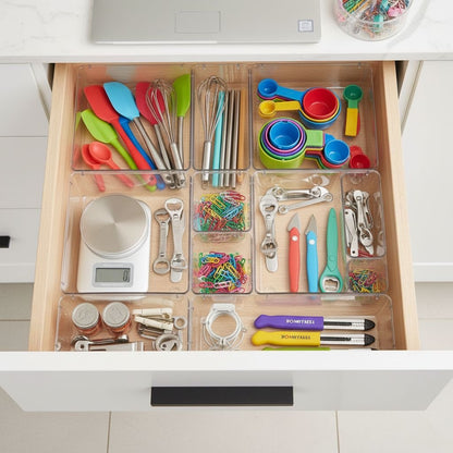 VESTRA iDESIGN Stackable Plastic Storage Bin – Kitchen Pantry Organizer (25 PCS)