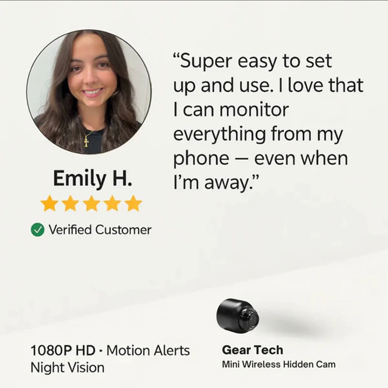 NIGHTVIEW CAM - Small wireless camera with enhanced night vision for discreet surveillance