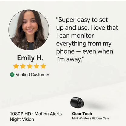 NIGHTVIEW CAM - Small wireless camera with enhanced night vision for discreet surveillance