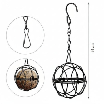 SUETLOCK – metal titmouse suet ball dispenser, squirrel-proof for outdoor feeding in the garden