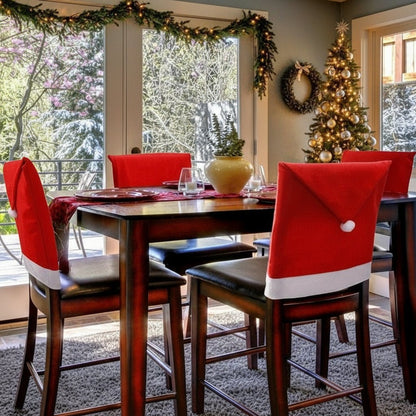 FESTISEAT – 2-pack chair covers with Santa hat for festive table decoration
