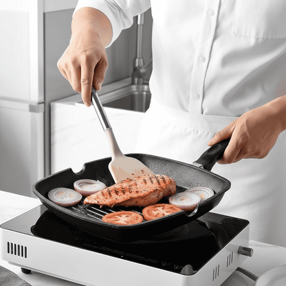 UTENSIVIA – Heat-resistant 11-piece kitchen tool set with wood handle look