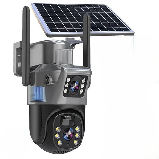 DualGuard Solar 4K - Wireless security camera with solar panel & 360° all-round view