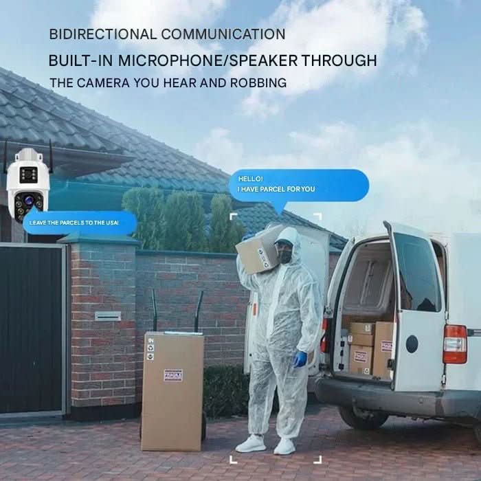 DualGuard Solar 4K - Wireless security camera with solar panel & 360° all-round view