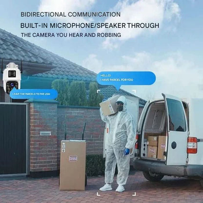 DualGuard Solar 4K - Wireless security camera with solar panel & 360° all-round view