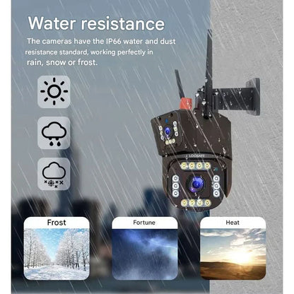 DualGuard Solar 4K - Wireless security camera with solar panel & 360° all-round view