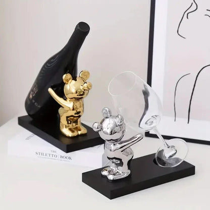 BEARWINE Rack - Playful ceramic wine rack in bear design for stylish bottle storage