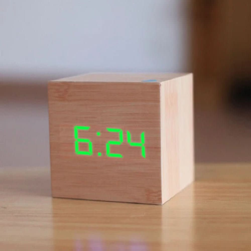 TIMECUBE - Compact mini LED digital alarm clock for stylish rooms