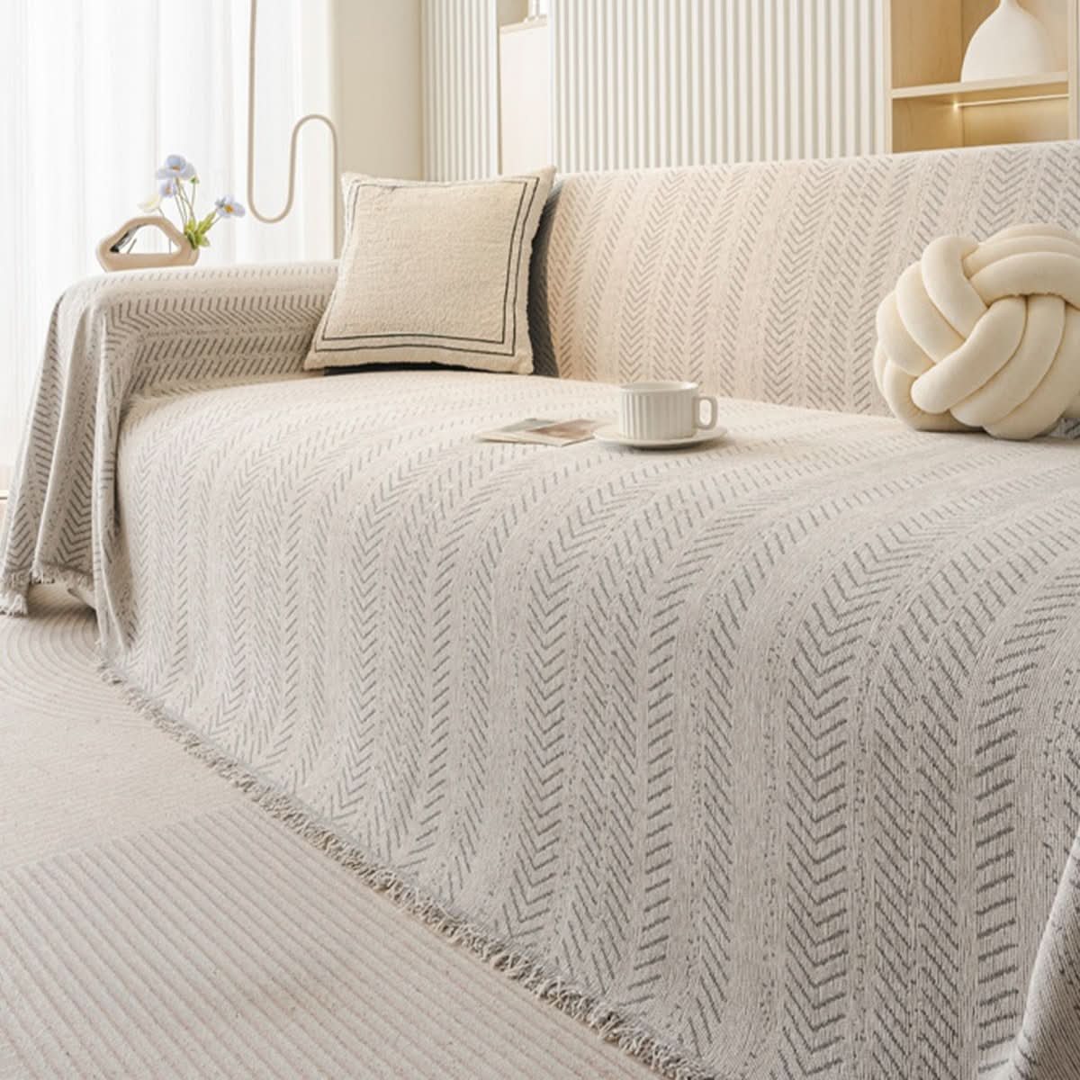 SnuggleTextile – Scratch-resistant & washable sofa cover made of chenille
