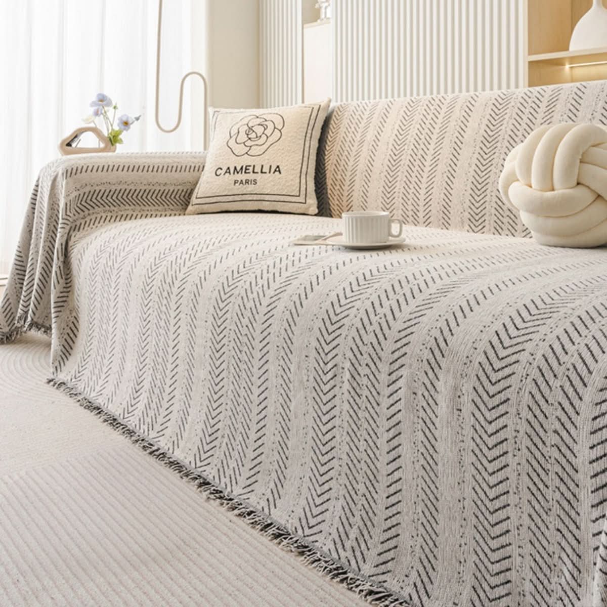 SnuggleTextile – Scratch-resistant & washable sofa cover made of chenille