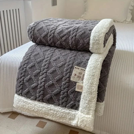 Snuggle Sherpa Blanket – Soft Reversible Fleece Blanket for Year-Round Comfort