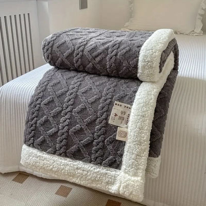 Snuggle Sherpa Blanket – Soft Reversible Fleece Blanket for Year-Round Comfort