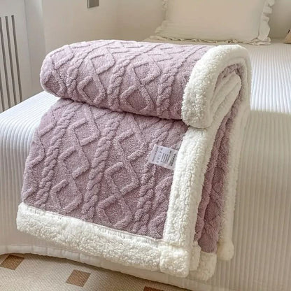 Snuggle Sherpa Blanket – Soft Reversible Fleece Blanket for Year-Round Comfort