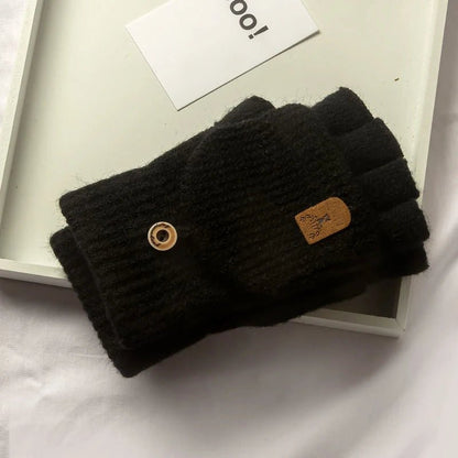 WARMTOUCH – Winter half-finger gloves with touchscreen function & soft knit design