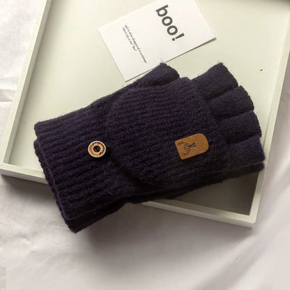 WARMTOUCH – Winter half-finger gloves with touchscreen function & soft knit design