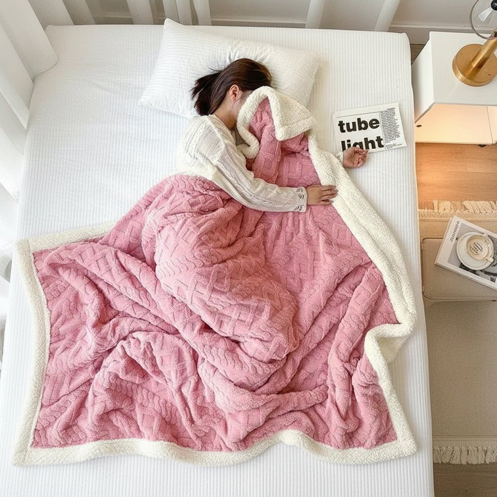 WARMVEL – Cozy Wool Blanket for Home and Office