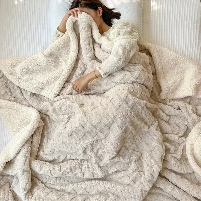 WARMVEL – Cozy Wool Blanket for Home and Office