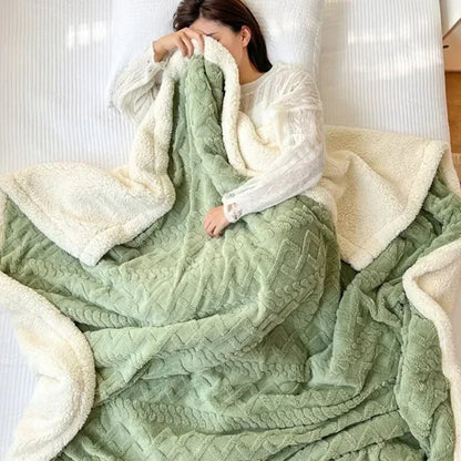 WARMVEL – Cozy Wool Blanket for Home and Office