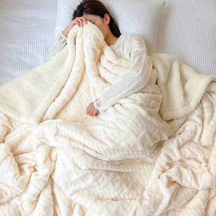 WARMVEL – Cozy Wool Blanket for Home and Office