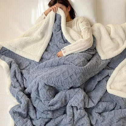 WARMVEL – Cozy Wool Blanket for Home and Office
