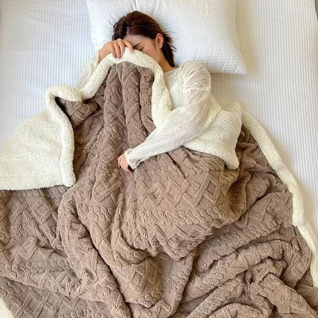 WARMVEL – Cozy Wool Blanket for Home and Office