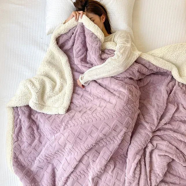 WARMVEL – Cozy Wool Blanket for Home and Office