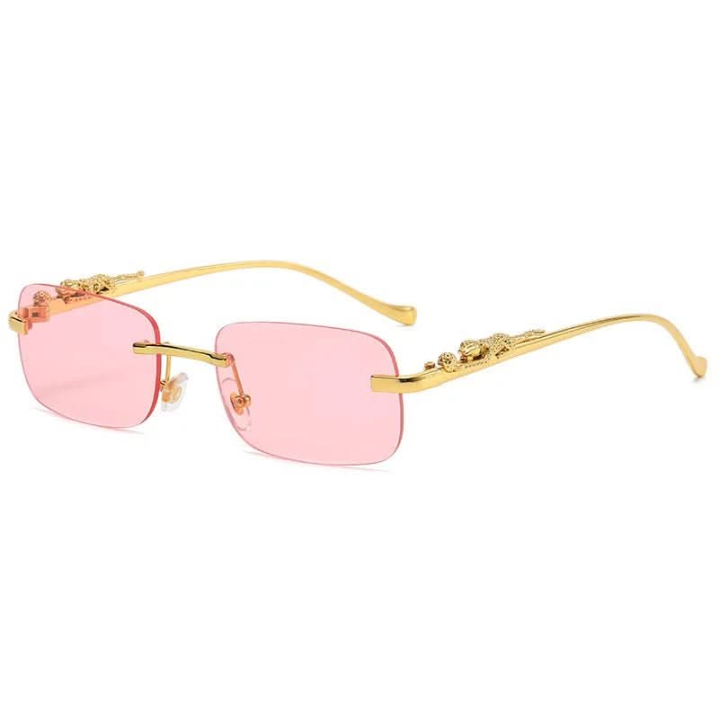 LEOPHAZE SHADES - Rimless sunglasses with leopard head design and UV400 protection