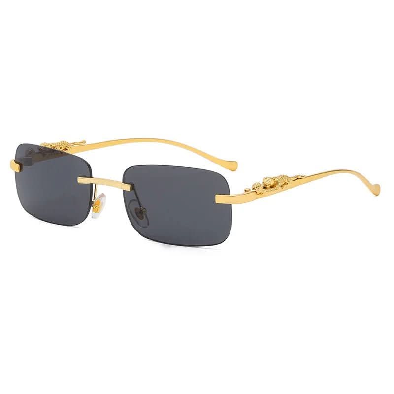 LEOPHAZE SHADES - Rimless sunglasses with leopard head design and UV400 protection