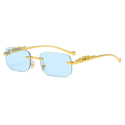 LEOPHAZE SHADES - Rimless sunglasses with leopard head design and UV400 protection