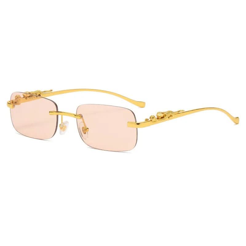 LEOPHAZE SHADES - Rimless sunglasses with leopard head design and UV400 protection