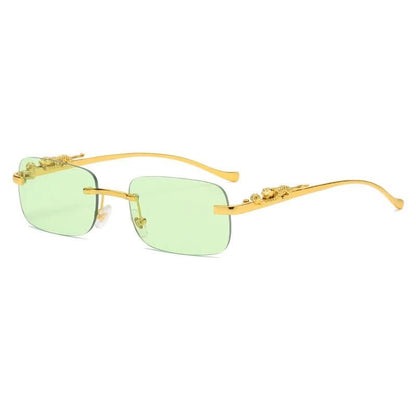 LEOPHAZE SHADES - Rimless sunglasses with leopard head design and UV400 protection