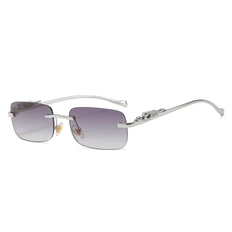 LEOPHAZE SHADES - Rimless sunglasses with leopard head design and UV400 protection