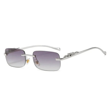 LEOPHAZE SHADES - Rimless sunglasses with leopard head design and UV400 protection