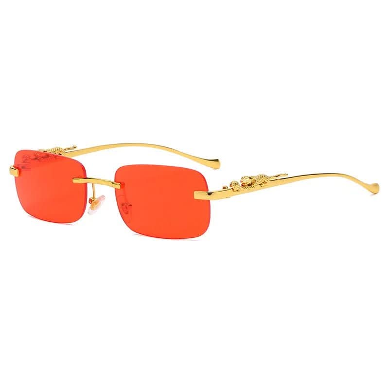 LEOPHAZE SHADES - Rimless sunglasses with leopard head design and UV400 protection