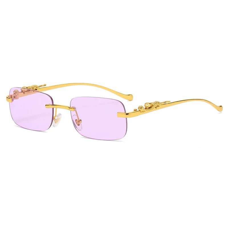 LEOPHAZE SHADES - Rimless sunglasses with leopard head design and UV400 protection