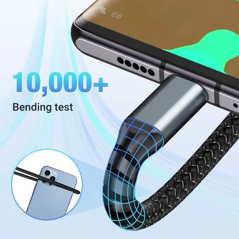 CHARGEGLOW – Transparent LED Fast Charging Cable (3-in-1)